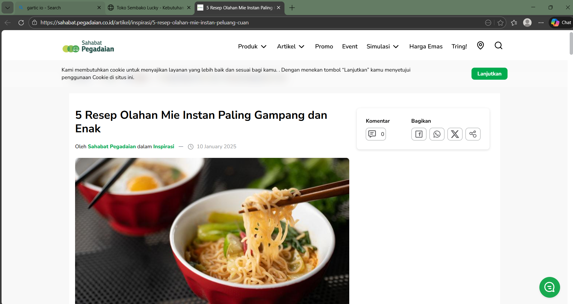 Resep Mie Instan
